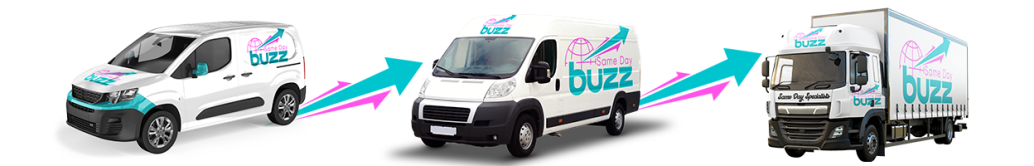 buzz same day courier vehicles - small van - lwb van - truck